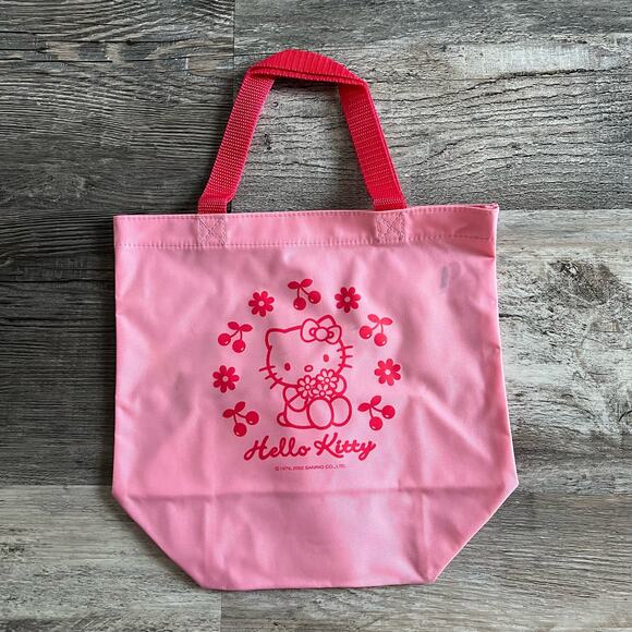 Vintage Y2K 2002 Bubblegum Pink Red Hello Kitty Original‎ Sanrio Mini Tote Bag - Picture 1 of 10